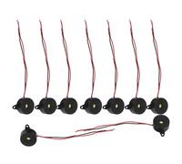 GARIOUANS 10pcs Alarm Bells Buzzer for Physics Projects Electronic Alarm Buzzer Car Physics Circuit LED Will Sound Piezoelectric Transducer Black
