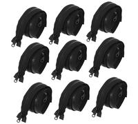 GARIOUANS 10pcs Black Dual Pull Plastic Zippers Replacement for Jackets Smooth Multi Function DIY Sewing Craft Zip Fasteners Home Accessory