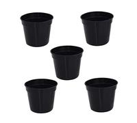 GARIOUANS 10PCS Black Plastic Succulent Planter Pots Thickened Round Deepened Drainage Basins for Indoor Outdoor Garden Cactus and Flower Planting Home Decor Gifts