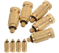GARIOUANS 10pcs Brass Misting Nozzles High Pressure Atomizing Spray Heads Outdoor Cooling System Replacement Nozzle for Garden Patio