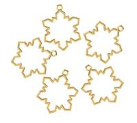 GARIOUANS 10pcs Christmas Alloy Open Back Bezel Pendant Frames for Jewelry Making Thick Metal Gingerbread Style Charms for DIY Necklaces Bracelets Keychains Festive Crafting