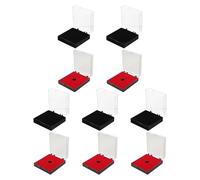 GARIOUANS 10pcs Commemorative Coin Display Box Plastic Holders Velvet Badge Case for Collectors Sports Awards Ceremonies