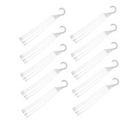 GARIOUANS 10pcs Hanging Flowerpot Hooks Resin Plant Pot Holders for Indoor Outdoor Use Easy Install White Hooks for Balcony Garden Office Desk Decoration