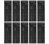 GARIOUANS 10pcs Korean Language Laptop Keyboard Stickers Matte Black Background White Letters Computer Protector for Notebook Desktop Keyboards