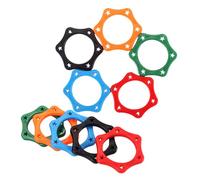 GARIOUANS 10pcs Mic Protection Rings Anti-rolling Wireless Microphones Slip Holder Set for Ktv and Stage Use, Plastic Non-slip Mic Drop Rings in Navy, Orange, Red, Green, and Random Color