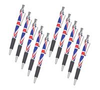 GARIOUANS 10pcs Patriotic Ballpoint Pens with British Union Jack Flag Pattern Smooth Black Ink Writing Comfortable Grip Professional Office Supplies for Signing and Everyday Use