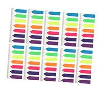 GARIOUANS 10pcs Pet Transparent Flags Index Tabs Writable Sticky Memo Notes for Book Page Marking Study Office Use with Bright Fluorescent Colors for Easy Labeling and Reusable Page Markers