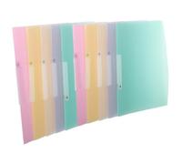 GARIOUANS 10pcs Plastic File Folder Organizer with Secure Side Clip Portable Foldable Report Covers for Efficient Document Management Lightweight Business Presentation Folders for Office