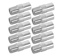 GARIOUANS 10pcs Plated Type Female to Male Coax Adapter Threaded Imperial Connector for Tv Satellite Aerial Durable Signal Stable Coupler for Cable Connection