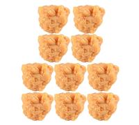 GARIOUANS 10Pcs Realistic Fried Chicken Nuggets Set, Small Chicken Shape Food Model for Pretend Play and Photo Props, Adorable Fake Food Decor for Kitchen