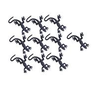 GARIOUANS 10Pcs Realistic Plastic Gecko Models Halloween Prank Props Party Decorations Scary Animal for Haunted Houses and April Fool's Gifts
