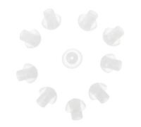 GARIOUANS 10pcs Replacement Mushroom Ear Tips for Acoustic Tube Earpieces Transparent Earbuds Compatible with Motorola Secure Fit Ear Mold for Audio Transmission