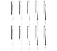 GARIOUANS 10pcs Resistive Stylus Pens for Touchscreen Devices with Anti-lost Coiled Spring Rope, Aluminium and Abs Material, Accurate Writing Experience, Portable for Office and Travel