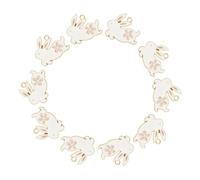 GARIOUANS 10pcs Running Rabbit Keychain Diy Pendant Alloy Cartoon Charm for Key Ring Hanging Charm for Key and Rabbit Table Decorations