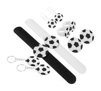 GARIOUANS 10PCS Soccer Party Favors for PVC Alloy Safe Materials Includes Bookmarks Rings Pins Keychains Slap Bracelets Stylish Football Themed Boys Birthday Celebrations and Rewards