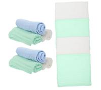 GARIOUANS 10pcs Square Washcloth Muslin Washcloths for Boy Girl Bathing Soft Cotton Hand Towel for Newborn Face Cleaning Drool Towel for Boys and Girls