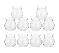 GARIOUANS 10pcs Transparent Succulent Planters Desktop Hydroponic Vessels for Indoor Plant Propagation and Landscape Decoration Simple Landscape Containers for Succulent Breeding and Easy