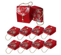 GARIOUANS 10pcs Wedding Candy Boxes with Durable Design Medium Frosted Dragon Handle Party Treat Bags for Snacks Cookies and Festive Celebrations