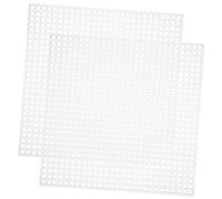 GARIOUANS 12 Pcs White Plastic Mesh Sheets for Cross Stitch Crafting, Easy to Shape Square Canvas Sheets Suitable for Knitting and DIY Creations, Versatile Use Embroidery Mesh