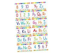GARIOUANS 12pcs Alphabet Flash Cards for Preschool Homeschool Abc Line Bulletin Board Strips Classroom Wall Decorations to Boost Letter Recognition and Visual Learning