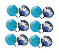 GARIOUANS 12pcs Globe Foil Balloons Large Sphere Planet Decorations for Birthday Party Favor and Earth Day Travel Theme with Realistic World Map Print