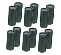 GARIOUANS 12pcs Kraft Paper Tubes with Lid Dark Green Round Packaging Tube for Essential Oil Bottles Tea Leaf Candy Cosmetic Paperboard Jar Container with Elegant Printing and Portable for