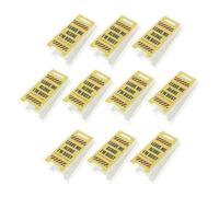GARIOUANS 12pcs Mini Acrylic Desk Sign Holder Clips for Office Desk Accessories Scratch-Resistant Funny Note Clip with Clear Printing Versatile Space Organizer for Coworkers and Home Offices