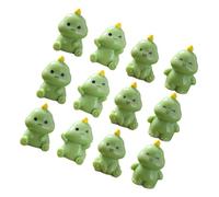 GARIOUANS 12Pcs Mini Resin Dinosaur Figures Cute Tiny Green Dinosaur for Goodie Bag Fillers Garden Micro Landscape Decorations Educational Miniature Ornaments