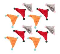 GARIOUANS 12pcs Mini Wool Yarn Hand Knitted Tiny Hats for Dolls and Small Pets Soft Miniature Beanies for DIY Crafts Versatile Decorative Accessories for Holiday Party and Creative Displays