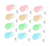 GARIOUANS 12pcs Mobile Phone Screen Cleaner Pendant Set for Electronic Devices, Portable Round Microfiber Wipes in Rose Blue Green Khaki, Multipurpose Screen Wipers for Phones and Tablets