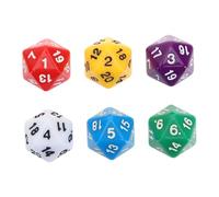 GARIOUANS 12pcs Multi Colored Sided Acrylic Dice for Classroom Math Teaching and Role Playing Games Wear Resistant Dice for Board Game Entertainment and Educational Use