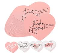 GARIOUANS 150pcs Heart Shaped Thank You Cards with Hanging Gift Labels for Small Wedding Favors Decorative and Expressive Appreciation Notes