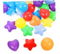 GARIOUANS 150Pcs Thickened Star Heart Round Ocean Balls for Party Playing Ball Pit Educational Hand Eye Coordination Game Props for Indoor Playhouses and Tents