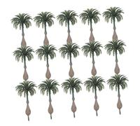 GARIOUANS 15pcs Miniature Coconut Palm Tree Models for Fairy Garden and Diorama Scenery Realistic Plastic Micro Landscape Trees and Moss Garden Decoration