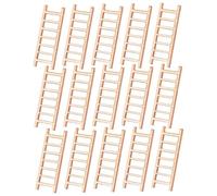 GARIOUANS 15Pcs Miniature Wooden Ladder Decor for Bonsai and Micro Landscape Delicate Compact Staircase Model for Dollhouse and Garden Ornaments Natural Wood Craft Accessory