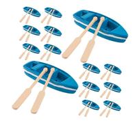 GARIOUANS 16 Set Mini Resin and Wood Sailboat Model Detailed Hand-polished Nautical Miniatures for DIY Crafting Micro Landscape Decorations Creative Boat Ornaments for Themed Displays