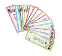 GARIOUANS 16pcs English Word Card Months Flash Cards Classroom Decoration Supplies Letter Writing Practice for English Words Flashcards Teacher Resource Tools Days Flash Cards Paper