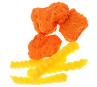 GARIOUANS 1set Artificial Chicken and French Fries Model Realistic Showcase Food Decor for Restaurants and Display Simulated Food Sample Fried Chicken Wolf Potatoes