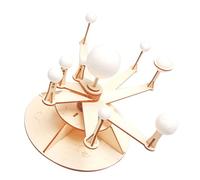 GARIOUANS 1Set DIY Wooden Solar System Model Kit for Planet Unfinished Craft for Imagination Learning Explore Space Cognitive Skills