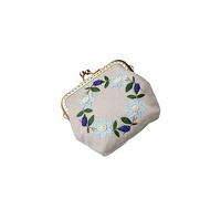 GARIOUANS 1Set Handmade Embroidery Coin Purse Kit DIY Clutch Bag with Lock Frame Wool Needle Accessories for Beginners Craft Lovers Embroidery Starter Tools