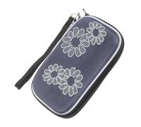 GARIOUANS 2.5 Inch Hard Drive Protective Storage Box with Printed Navy Blue Eva Shell, Portable Hdd Case Compatible with External Hard Drives, Sturdy Data Storage Pouch for Computer Accessories