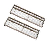 GARIOUANS 2 Pcs Aluminum Alloy Abacus for Students Bead Arithmetic Counting Frame Educational Tool for Mental Math Training and Hand-eye Coordination Development