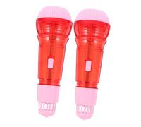 GARIOUANS 2 Pcs Echo Microphone Pink Plastic Early Education Musical Instrument for Interactive Pretend Play Microphone Prop for Kindergarten Development
