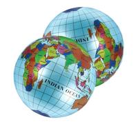 GARIOUANS 2 Pcs Inflatable Globe Ball for Portable Educational Geography with Vibrant Colors Lightweight Beach Ball Globe for Early Learning and Sensory Play