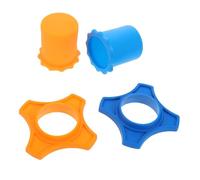 GARIOUANS 2 Set Thickened Anti-slip Silicone Mic Protective Rings for Wireless Microphones Hexagonal Non-rolling Sleeve Covers in and Orange for Ktv Recording Live Performance Use