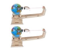 GARIOUANS 2 Sets STEM Gravity Science Kits and Moon Wooden Puzzle, Educational Physics Experiment Kits for Home and Classroom Learning