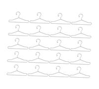 GARIOUANS 20 Pcs Mini Metal Doll Clothes Hangers Dress Holding Rack for Doll Wardrobe Organizer with Sturdy Silver Coat Rack for Dollhouse Accessories