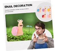 GARIOUANS 20 Pcs Moss Snail Garden Ornaments Miniature Micro Landscape Decor Durable Cute Decorative Figurines for Balcony and Fairy Gardens Red Yellow Pink Blue Purple