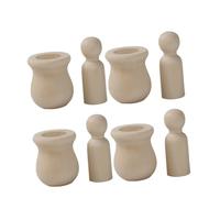 GARIOUANS 20 Set Unfinished Wooden Dolls for DIY Painting Natural Wood Puppets for Craft Projects Small Doll People for Creative Decoration and Gift