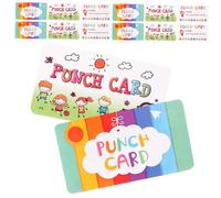 GARIOUANS 20 Sheets Reward Punch Cards Cartoon Encouragement Cards for Classroom Motivation for Teachers Students for Positive Reinforcement Skill Development